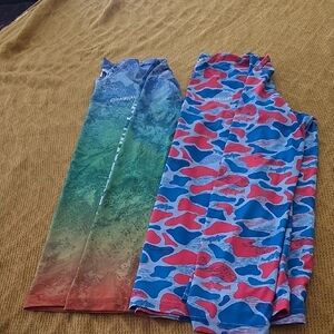 Magellan Outdoors Kids Fish Gear  Rashguards - Green and Blue. Set Of Two